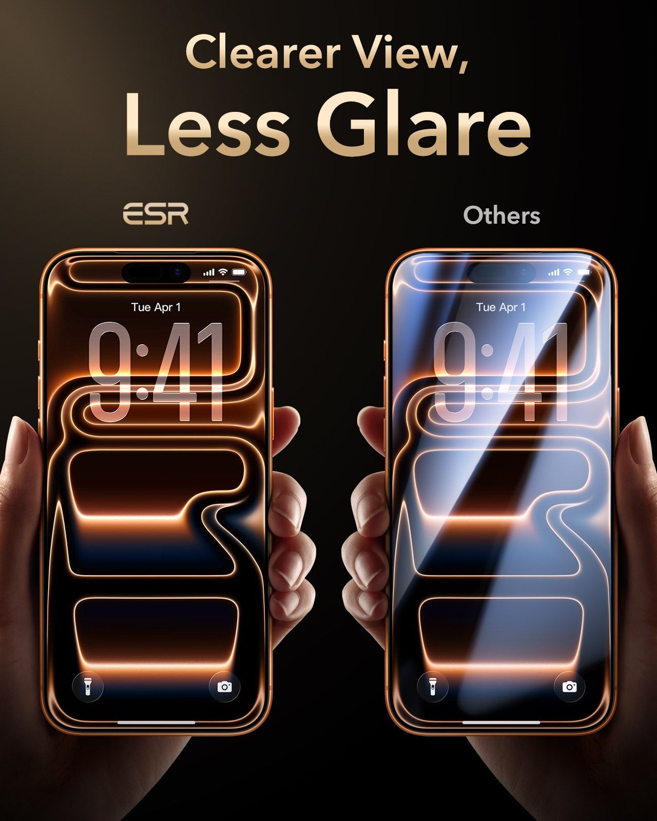 ESR iPhone 17 Pro Max Privacy Screen Protector with Corning Glass Clearer View,Glare Less