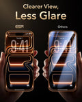 ESR iPhone 17 Pro Max Screen Protector with Corning Glass Clearer View,Glare Less