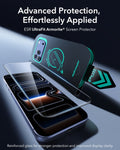 ESR iPhone 17 Pro Max Screen Protector with Armorite Tempered Glass Advanced Protection,  Effortlessly Applied