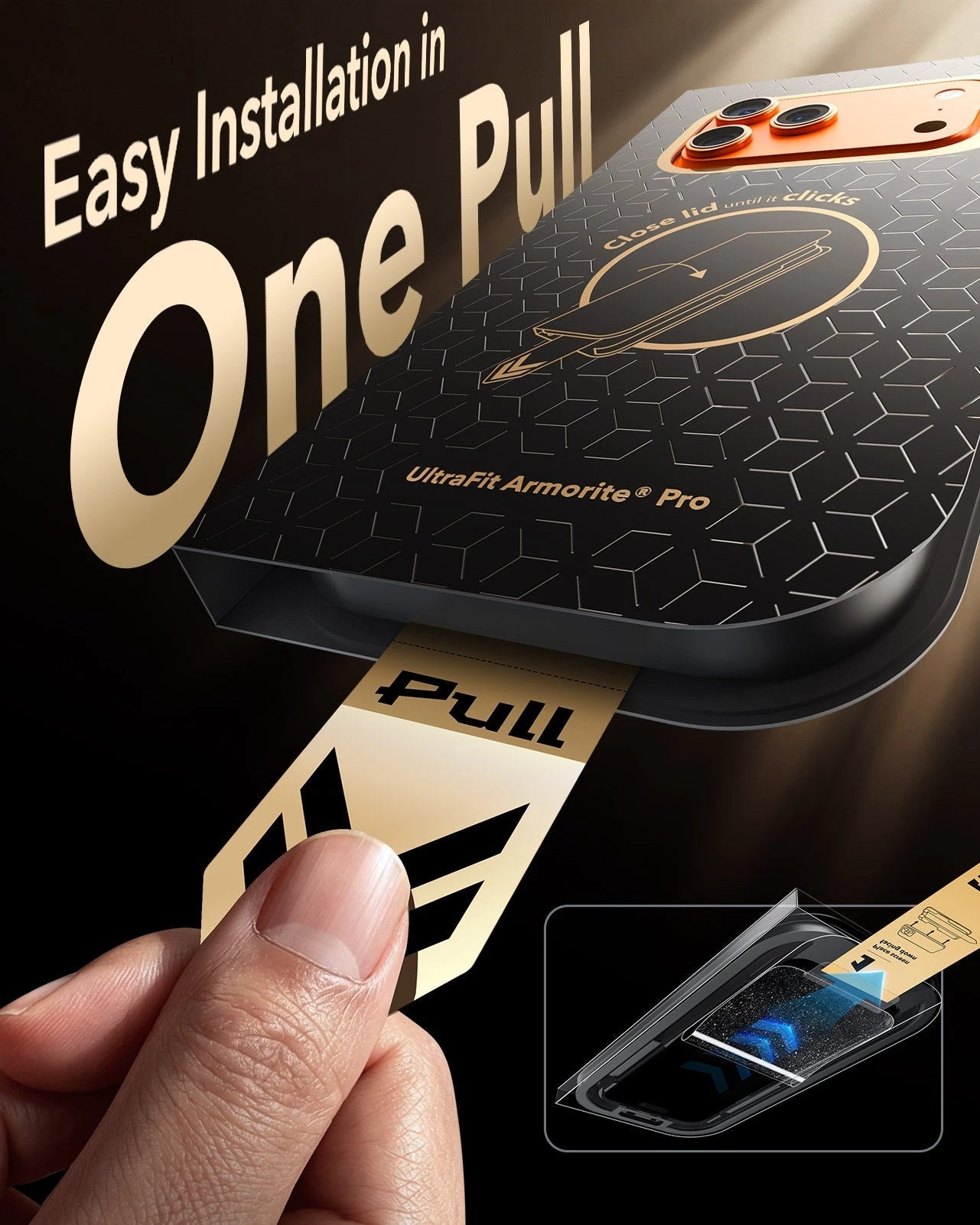 ESR iPhone 17 Pro Screen Protector with Corning Glass Easy Installation in One Pull
