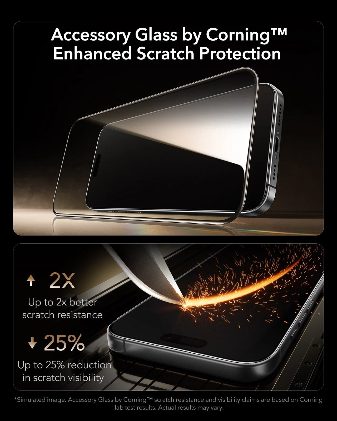 iPhone 17 Pro Max Accessory Glass by Corning Screen Protector enhanced scratch protection