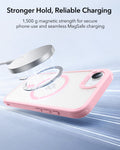 ESR iPhone 17e Classic Hybrid Magsafe Case Frosrted Light Pink Stronger Hold, Reliable Charging