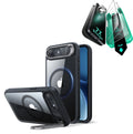 iPhone 17e Classic Hybrid Magsafe Case with Armorite Tempered Glass Screen Protecotr Clear Black