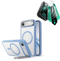 iPhone 17e Classic Hybrid Magsafe Case with Armorite Tempered Glass Screen Protecotr Frosted Light Blue