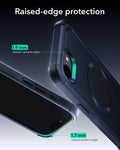 iPhone 17e Cyber Tough Magnetic Case Navy Blue Raised-edge protection