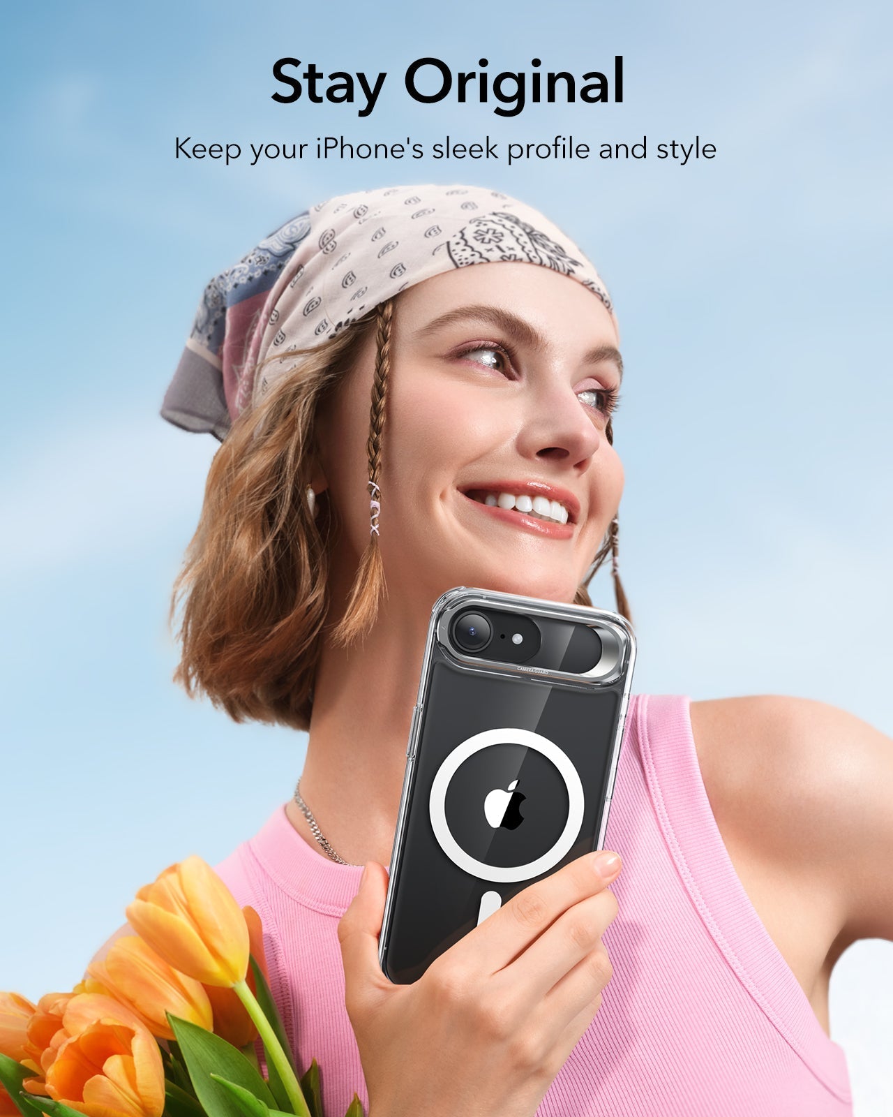 ESR iPhone 17e Classic Hybrid Magsafe Case with Stand Clear Stay Original