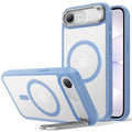 Best iPhone 17 Classic Hybrid Magsafe Case with Stand Frosted Light Blue