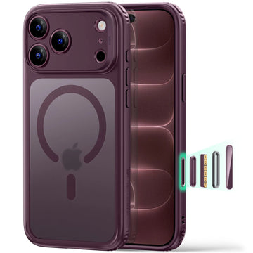 Frosted Deep Burgundy iPhone 18 Pro Magsafe Slim Phone Case 