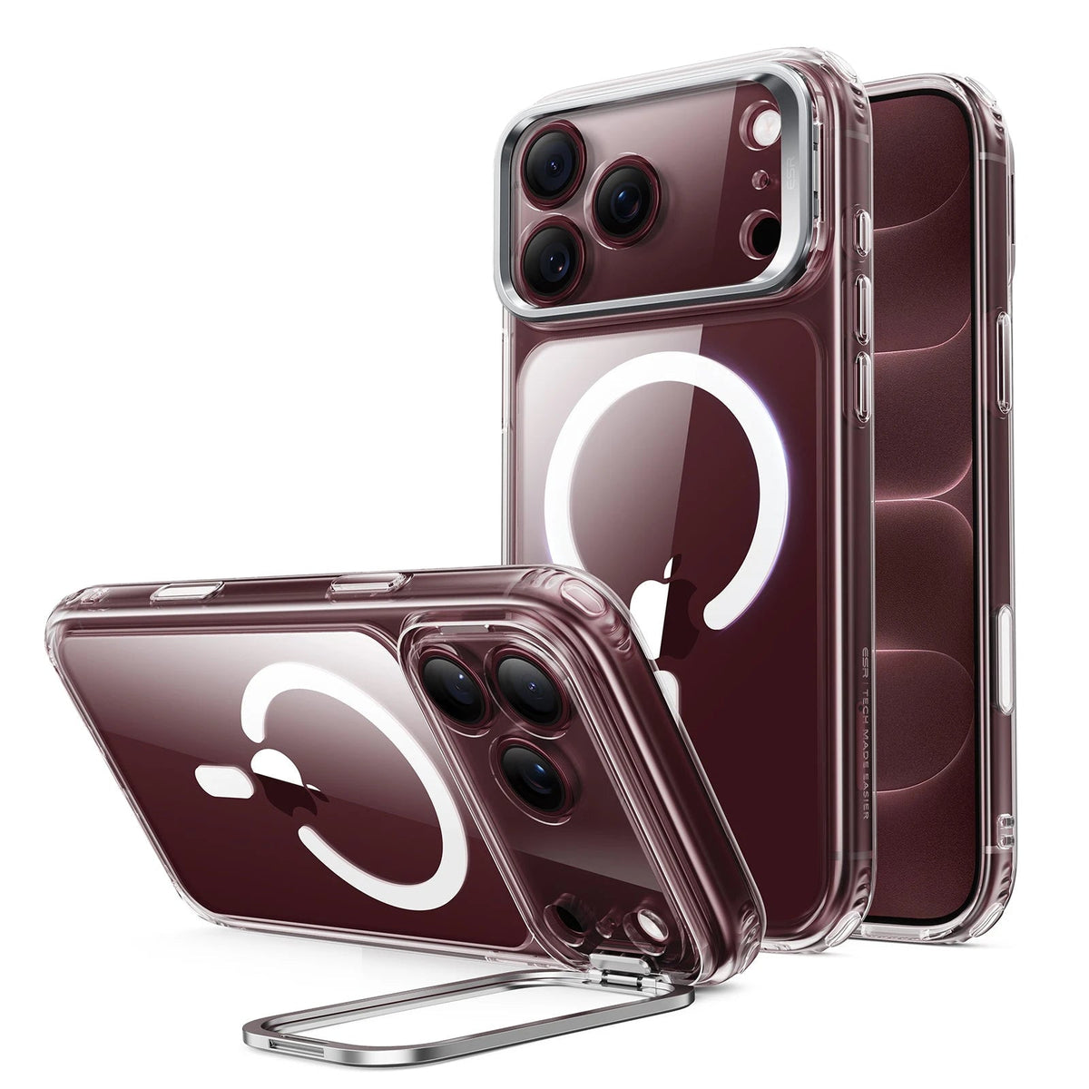 Clear iPhone 18 Pro Magsafe Slim Phone Case with Stand