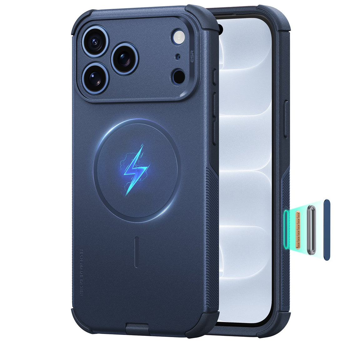 Navy Blue iPhone 18 Pro Case Tough Phone Case with Magsafe 