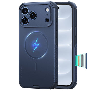 Navy Blue iPhone 18 Pro Case Tough Phone Case with Magsafe 