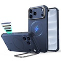 Navy blue iPhone 18 Pro Tough Phone Case Magsafe with Stand 