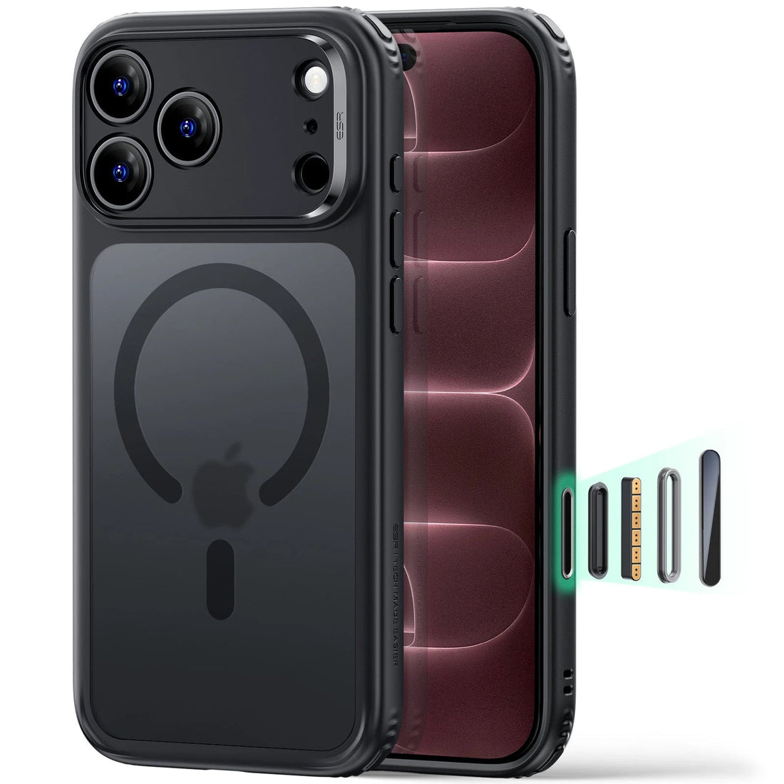 Frosted Black iPhone 18 Pro Max Magsafe Slim Phone Case 