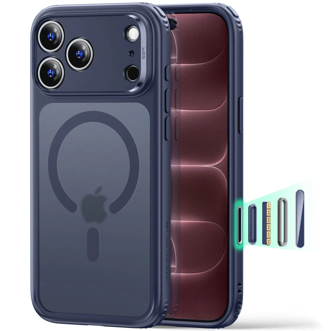 Frosted Blue iPhone 18 Pro Max Magsafe Slim Phone Case 