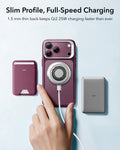 ESR Frosted Deep Burgundy iPhone 18 Pro Max Magsafe Slim Phone Case with Stand Slim Profile, Full-Speed Charging