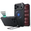 Black iPhone 18 Pro Max Tough Phone Case Magsafe with Stand