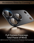 ESR Black iPhone 18 Pro Corning Glass Camera Lens Protector Full Camera Coverage.  Total Peace of Mind.