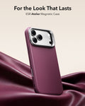 ESR Deep Burgundy Leather iPhone 18 Pro Magsafe Case with Stand For the Look That Lasts
