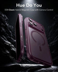ESR Frosted Deep Burgundy iPhone 18 Pro Magsafe Slim Phone Case Hue Do You