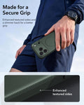ESR Olive Green iPhone 18 Pro Max Case Tough Phone Case with Magsafe Made for a Secure Grip