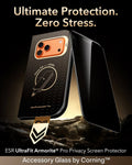 ESR iPhone 18 Pro Max Corning Glass Privacy Screen Protector Ultimate Protection.  Zero Stress.