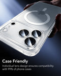 ESR Silver iPhone 18 Pro/Pro Max Armorite Camera Lens Protector Case Friendly