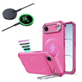 iPhone Air Cyber Tough Magsfae Case with Stand and Qi2 wireless Charger Pink