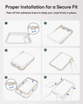 Light Gray Vegan Leather iPhone Duo Magsafe Case with Stand Proper Installation for a Secure Fit