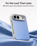 Misty Vegan Leather iPhone Duo Magsafe Case with Stand For the Look That Lasts