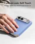 Misty Vegan Leather iPhone Duo Magsafe Case with Stand Premium Look, Soft Touch