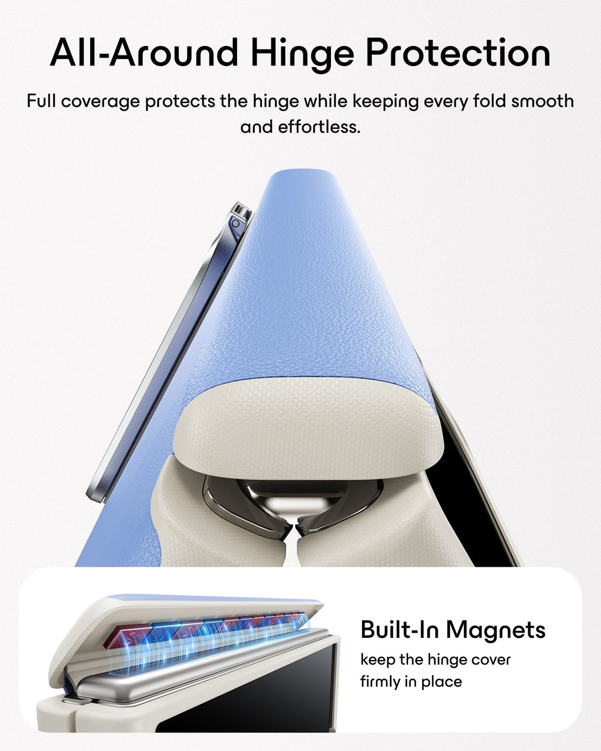 Misty Vegan Leather iPhone Duo Magsafe Case with Stand All-Around Hinge Protection