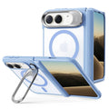 Frosted Misty Blue iPhone 18 Pro Max Magsafe Slim Phone Case with Stand