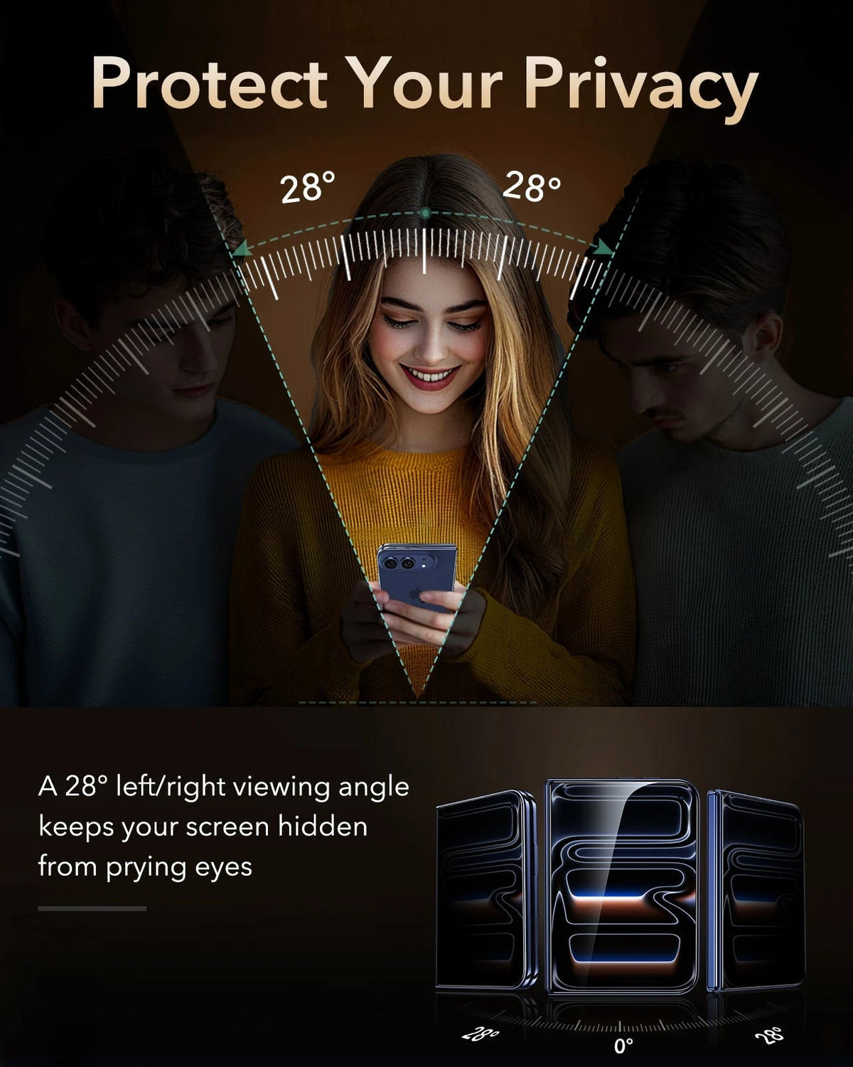esr iPhone Duo Corning Glass Privacy Screen Protector Protect Your Privacy