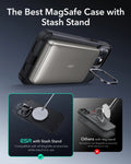 iPhone 13 Pro Cyber Tough Magnetic Case (Stash Stand) - Black（副本） ESR ESR