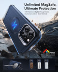 iPhone 13 Pro Max Cyber Tough Magnetic Case (Stash Stand) - Dark Blue ESR ESR