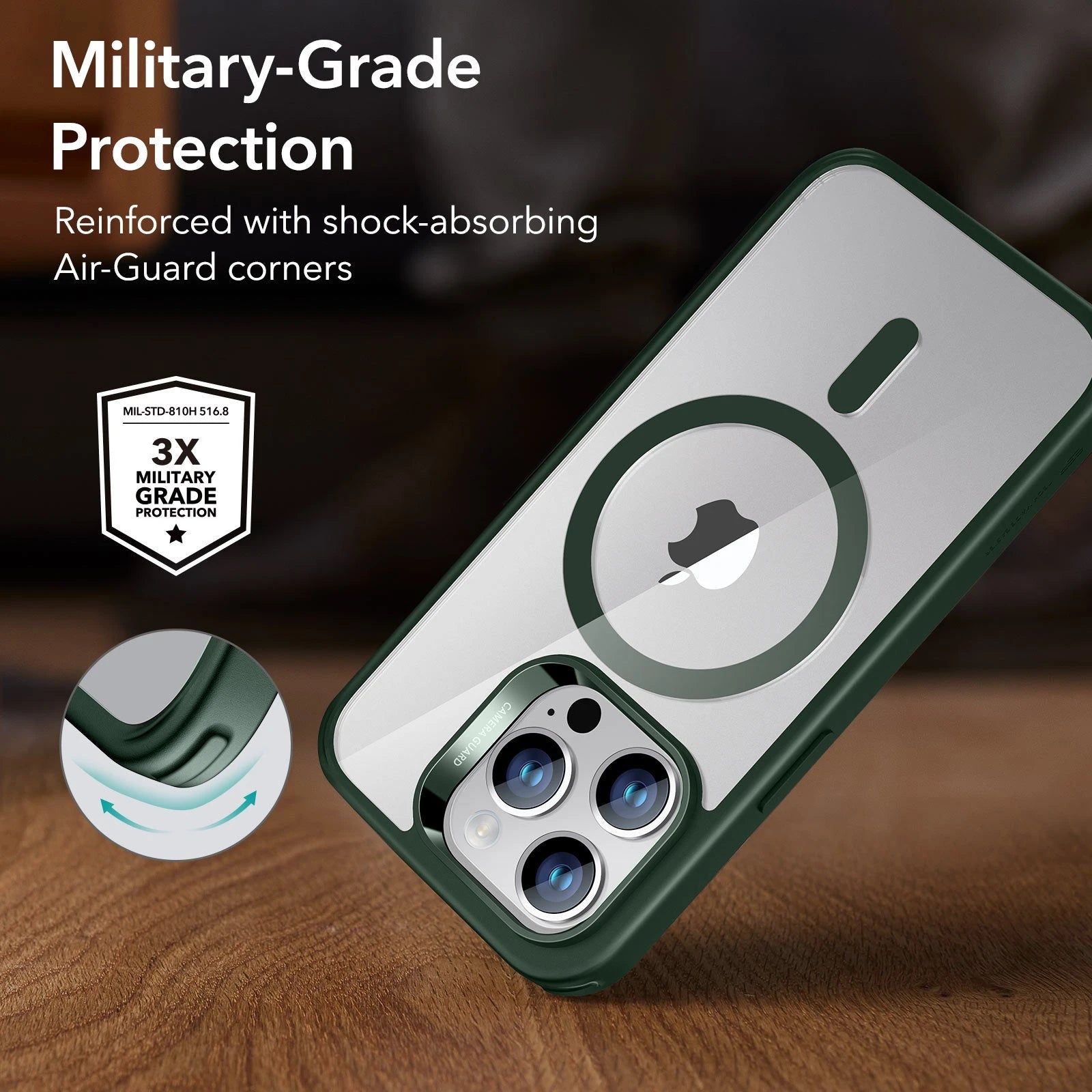 iPhone 14 Pro Max Classic Hybrid Case (HaloLock) - Clear Green ESR ESR