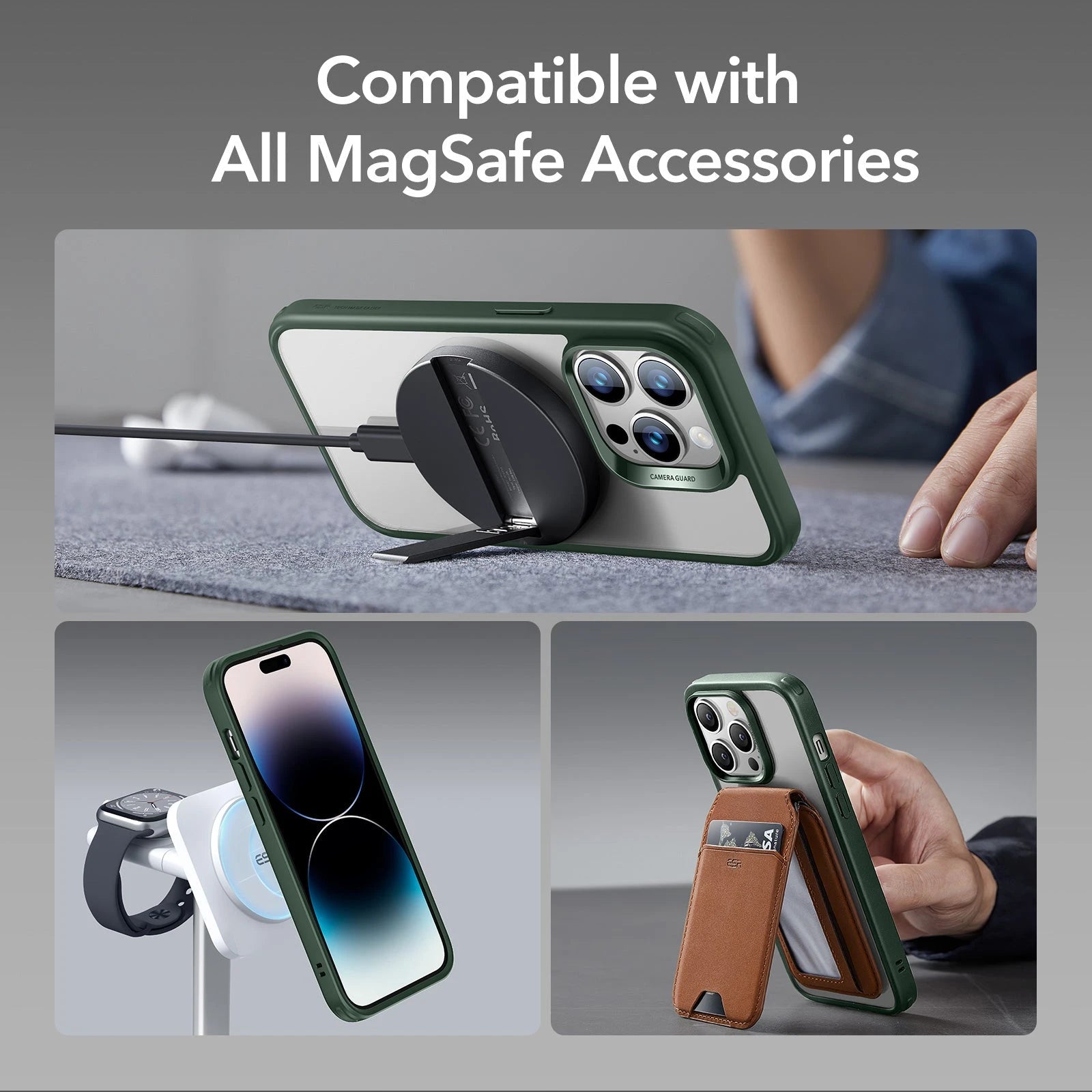 iPhone 14 Pro Max Classic Hybrid Case (HaloLock) - Clear Green ESR ESR