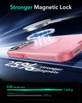 iPhone 15 Cyber Tough Case with Stash Stand (HaloLock) - Pink ESR ESR