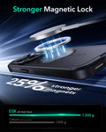 iPhone 15 Pro Cyber Tough Case with Stash Stand (HaloLock) - Black ESR ESR