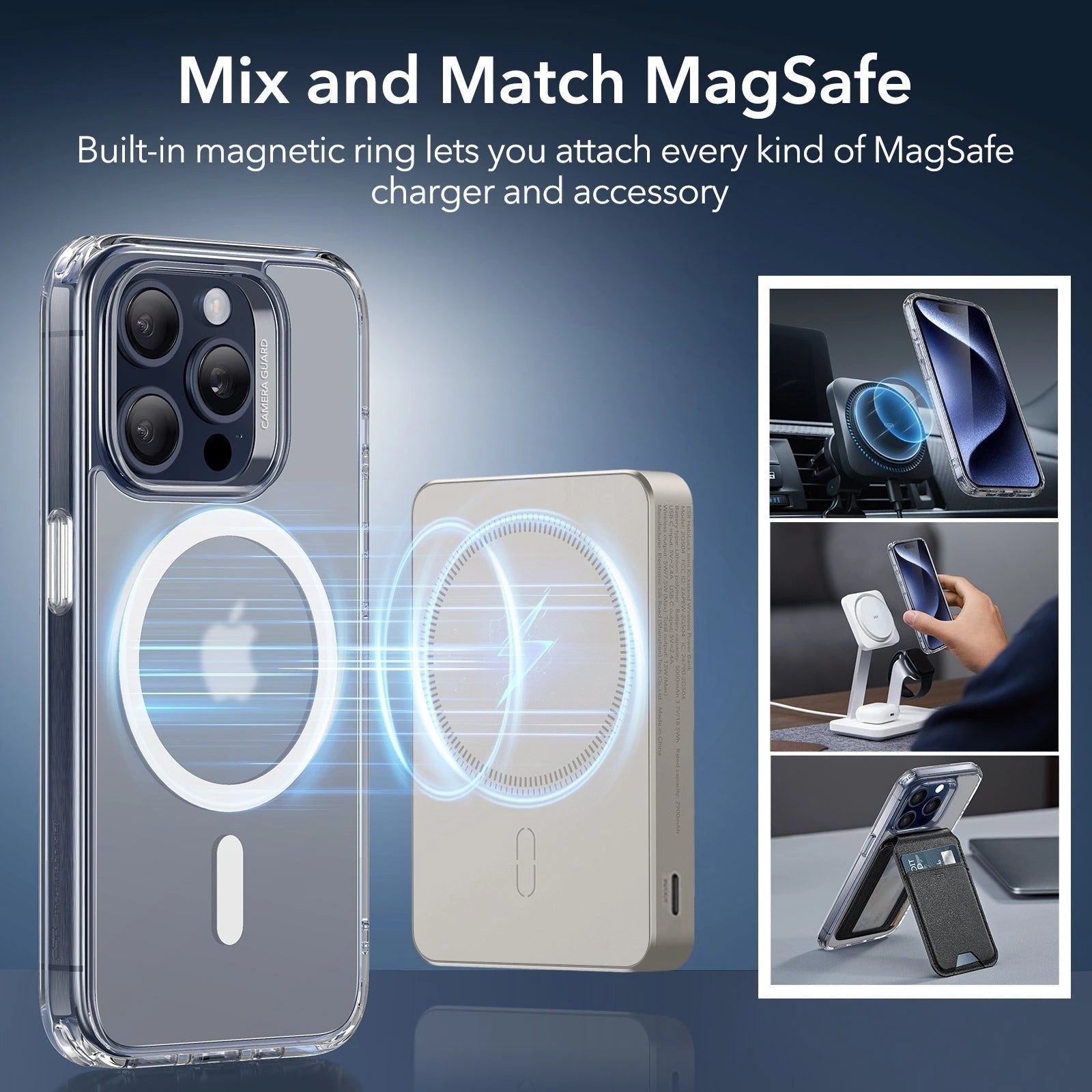 iPhone 15 Pro Max Classic Hybrid Case (HaloLock) - Frosted Clear ESR ESR