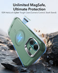 iPhone 16 Cyber Tough Magnetic Case (Camera Control, Stash Stand) - Light Green ESR ESR