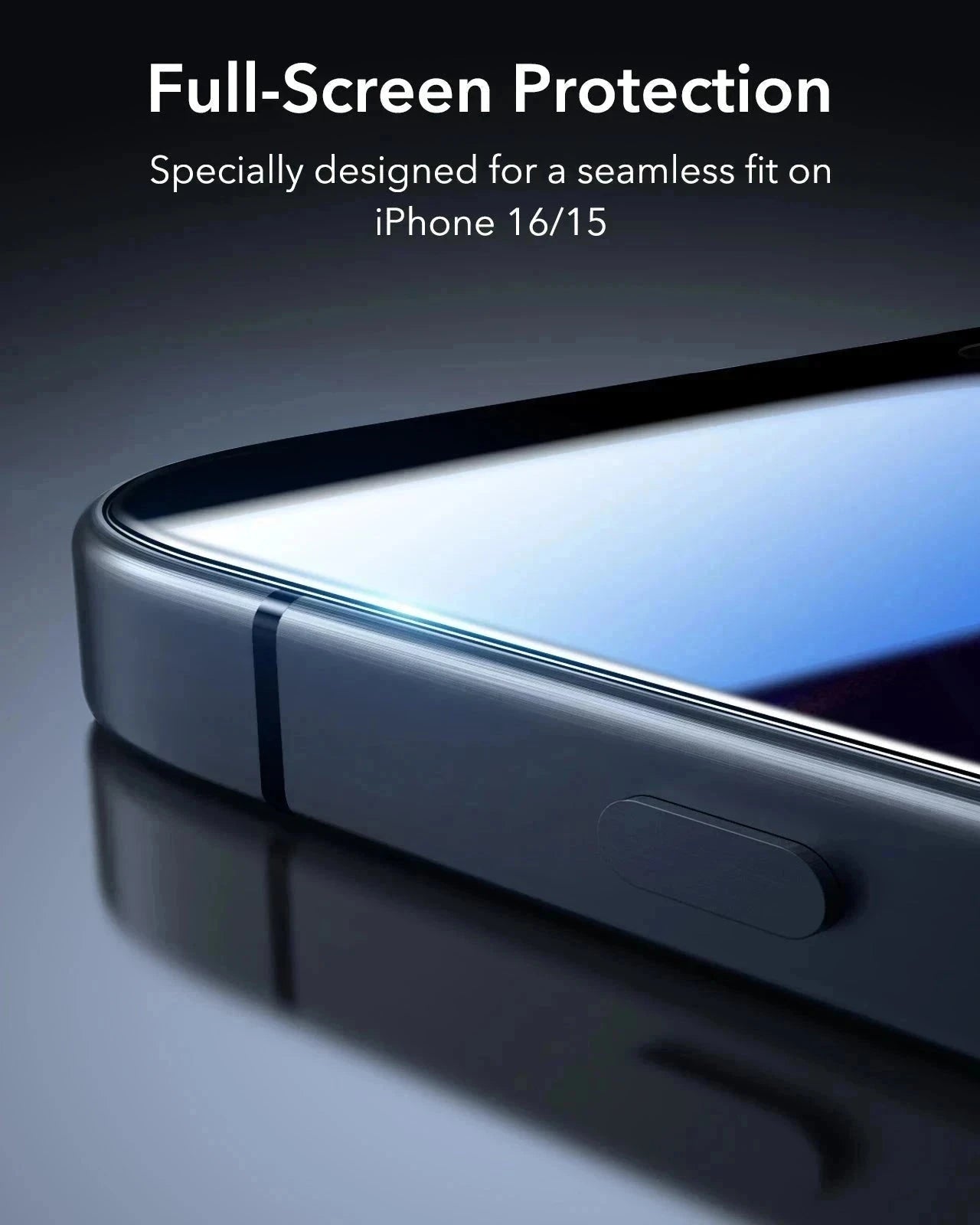 iPhone 16 Plus Classic Hybrid Magnetic Case (Camera Control, Stash Stand) & Privacy Screen Protector Bundle - Clear Black ESR ESR