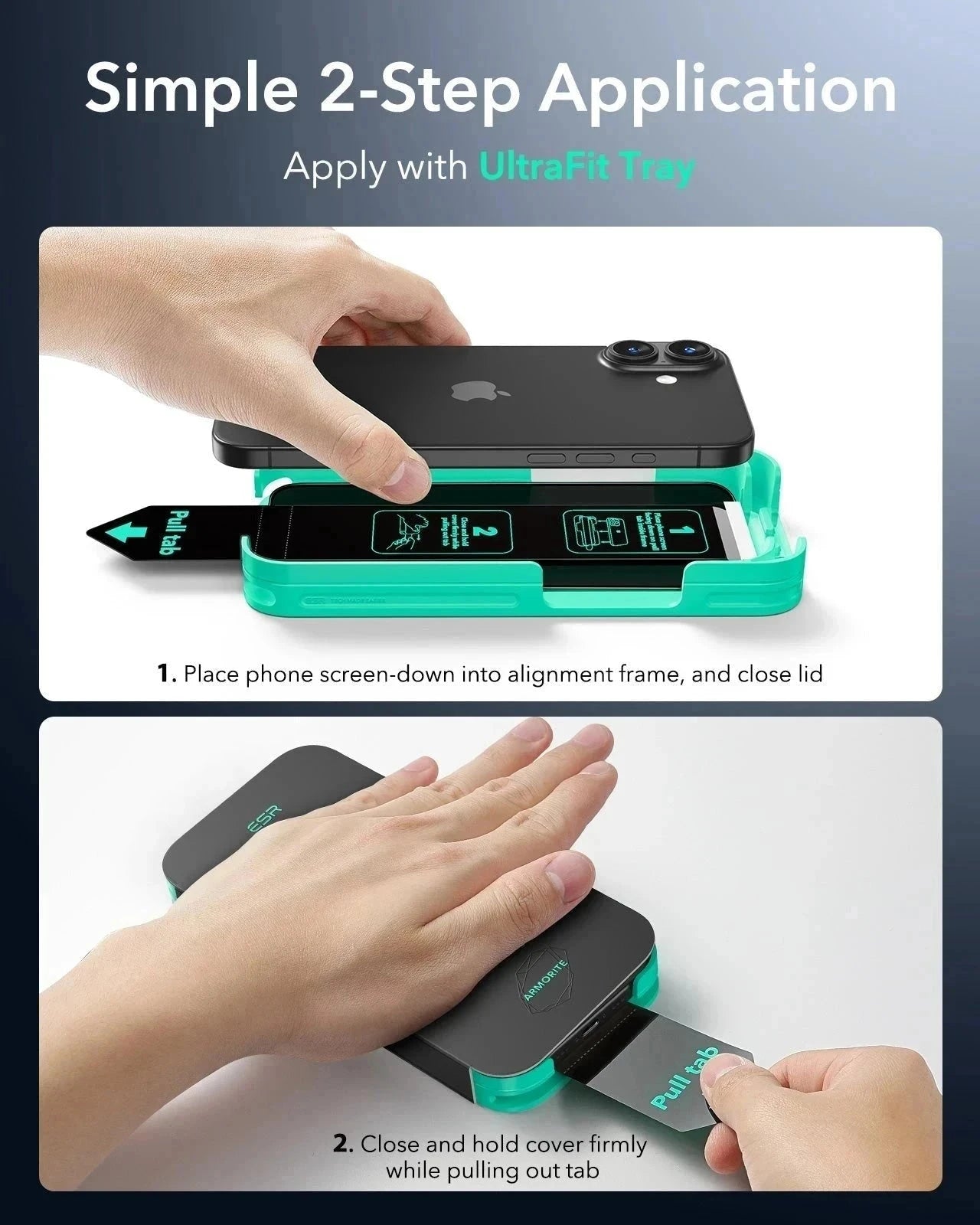 iPhone 16 Plus Classic Hybrid Magnetic Case (Camera Control, Stash Stand) & Privacy Screen Protector Bundle - Clear Black ESR ESR