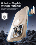 iPhone 16 Pro Armor Tough Magnetic Case (Camera Control, Stash Stand) - Desert Titanium ESR ESR