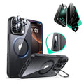 iPhone 16 Pro Classic Hybrid Magnetic Case (Camera Control, Stash Stand) & Privacy Screen Protector Bundle - Clear Black ESR ESR