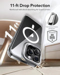 iPhone 16 Pro Classic Hybrid Magnetic Case (Camera Control, Stash Stand) & Privacy Screen Protector Bundle - Clear ESR ESR