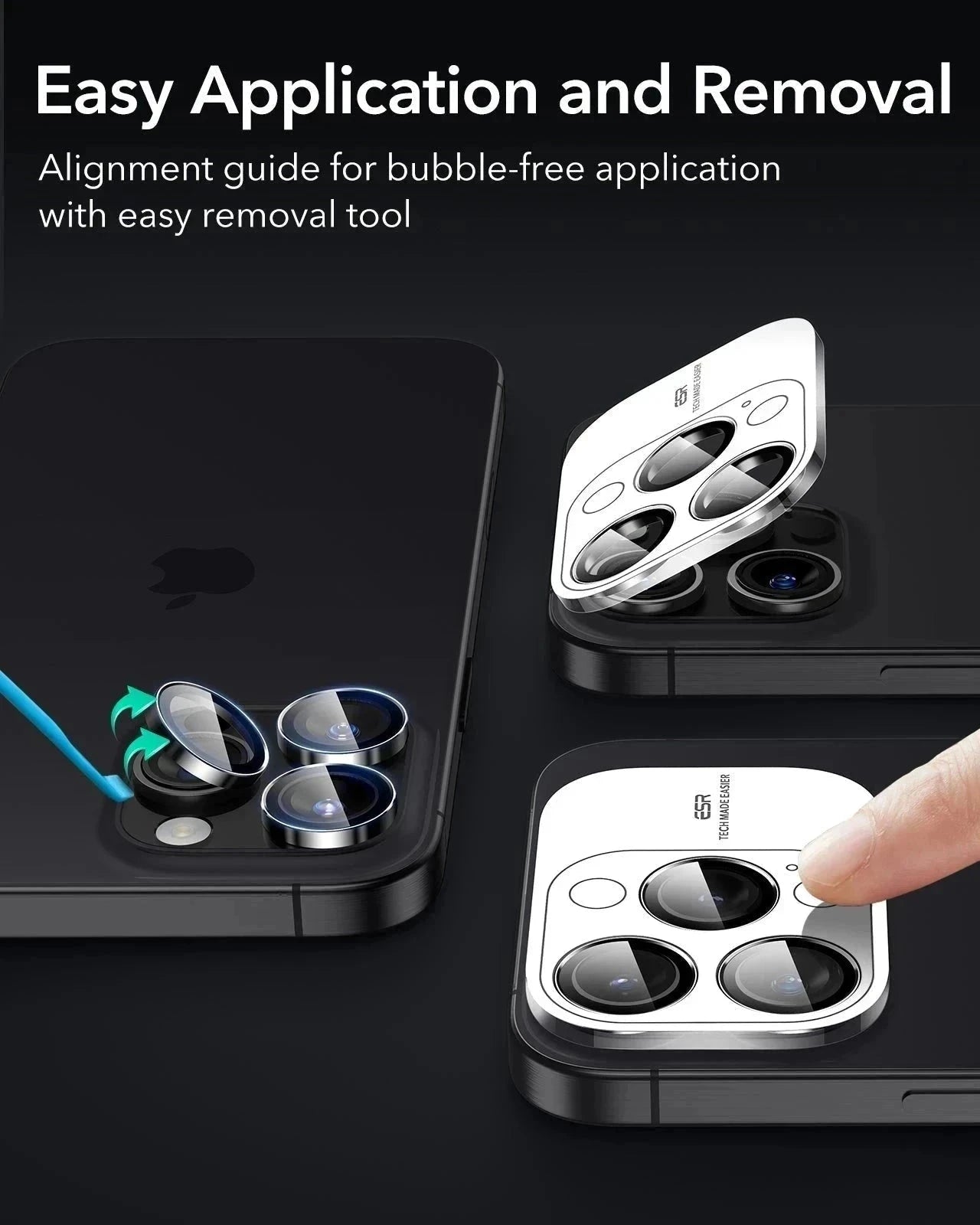 Phone 16 Pro Max Classic Hybrid Magnetic Case (Camera Control) & Privacy Screen Protector Bundle - Clear ESR ESR