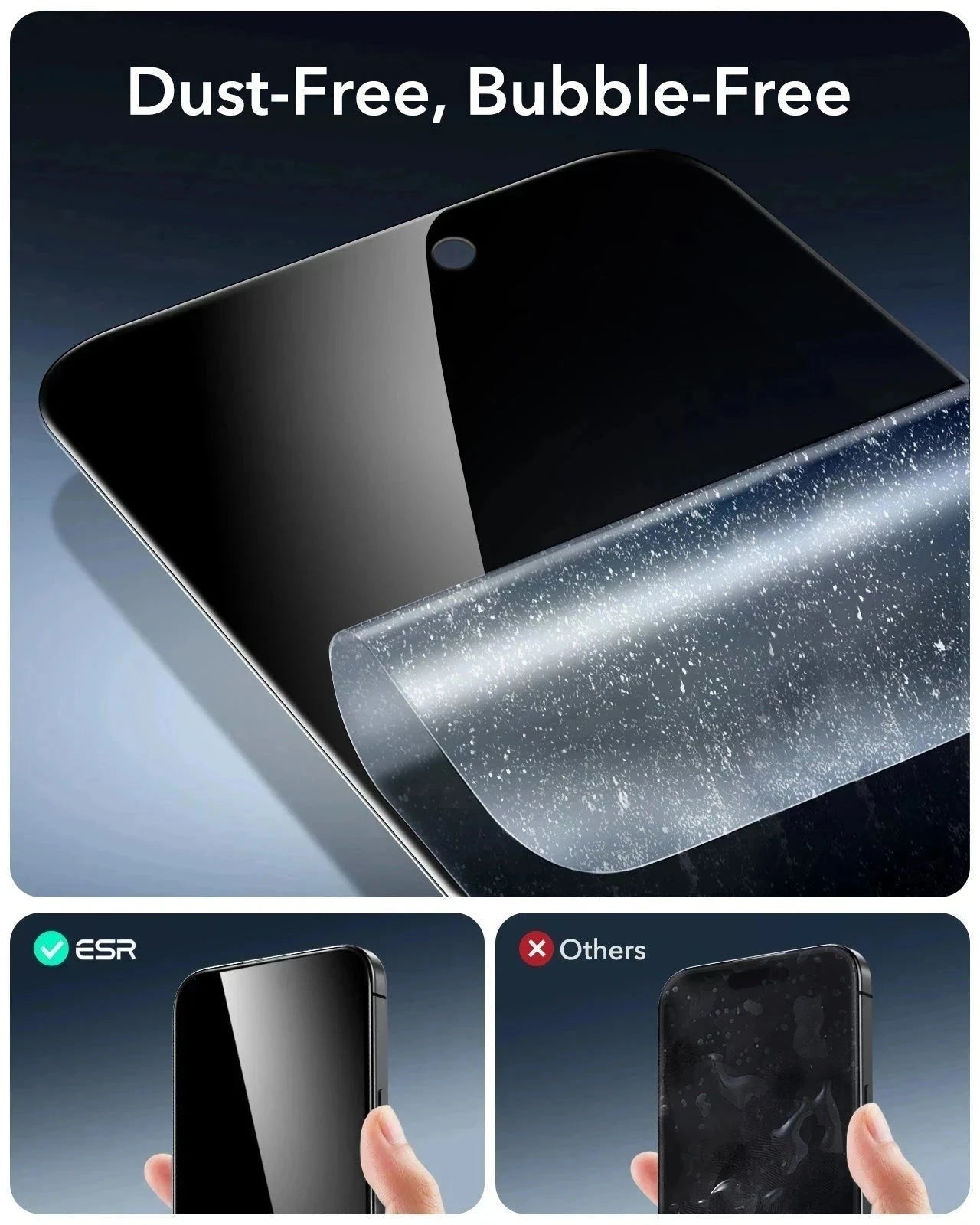 iPhone 16 Pro Cyber Tough Magnetic Case Privacy Protection Bundle (Camera Control, Stash Stand) - Black ESR ESR