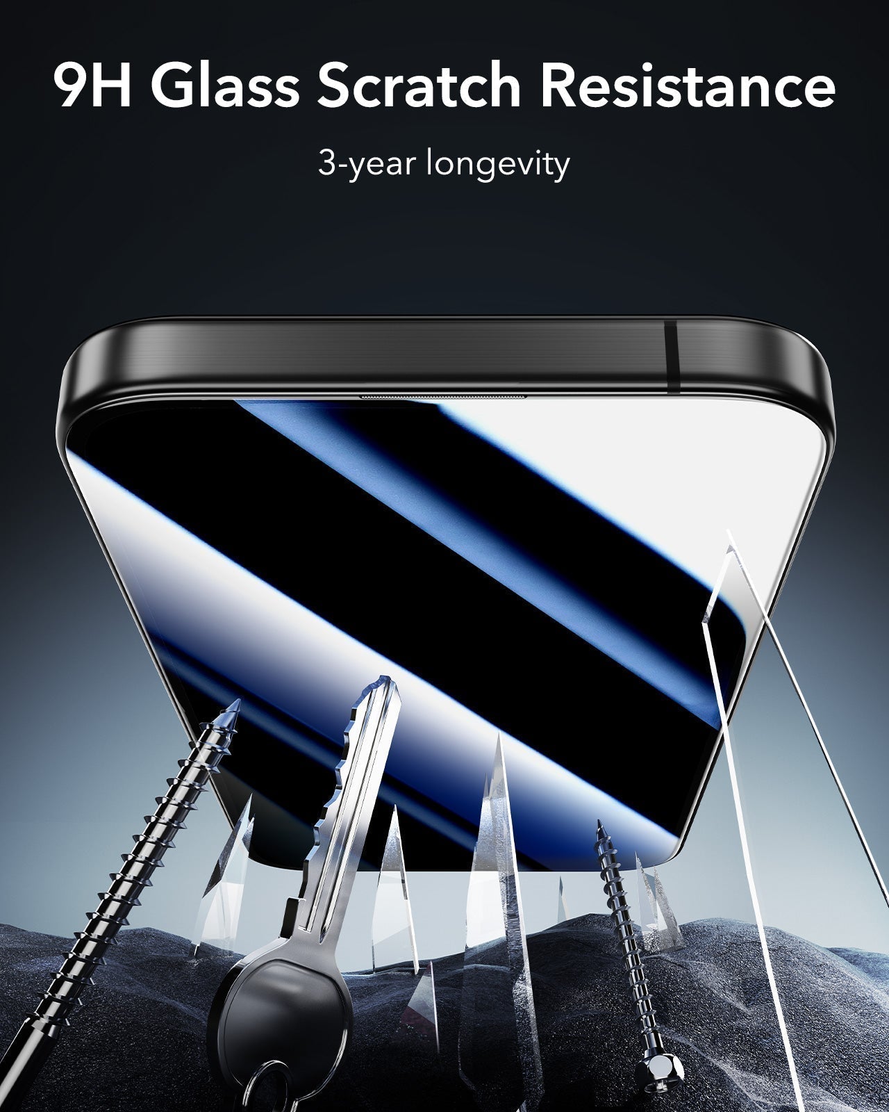 Phone 16 Pro Max Classic Hybrid Magnetic Case (Camera Control) & Privacy Screen Protector Bundle - Clear ESR ESR