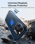 iPhone 16 Pro Max Cyber Tough Magnetic Case (Camera Control, Stash Stand) - Navy Blue ESR ESR